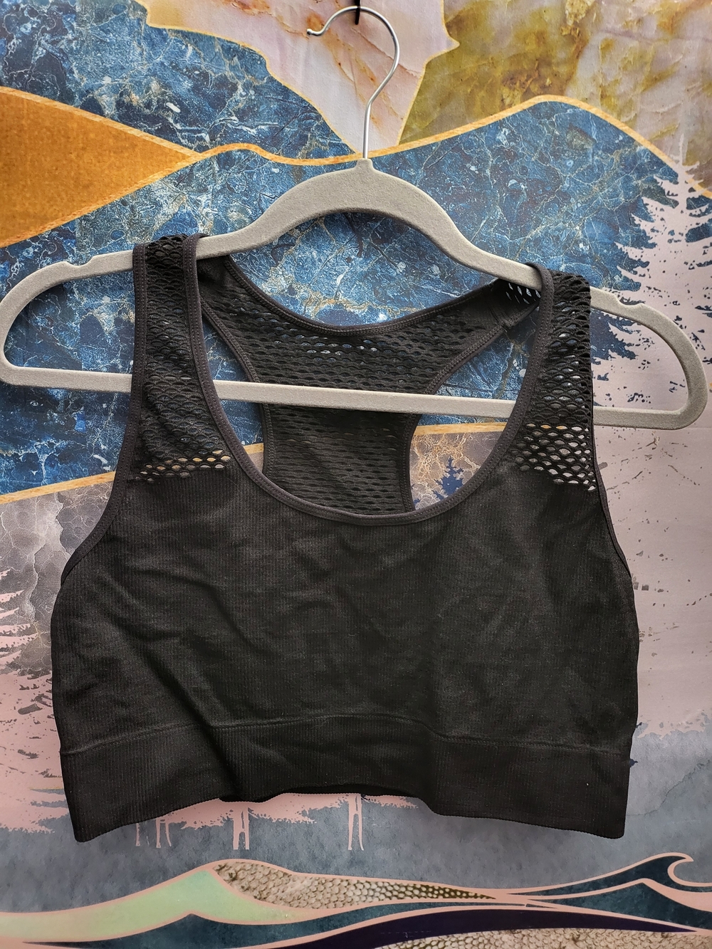 NWOT! Black Racerback Sports Bra
